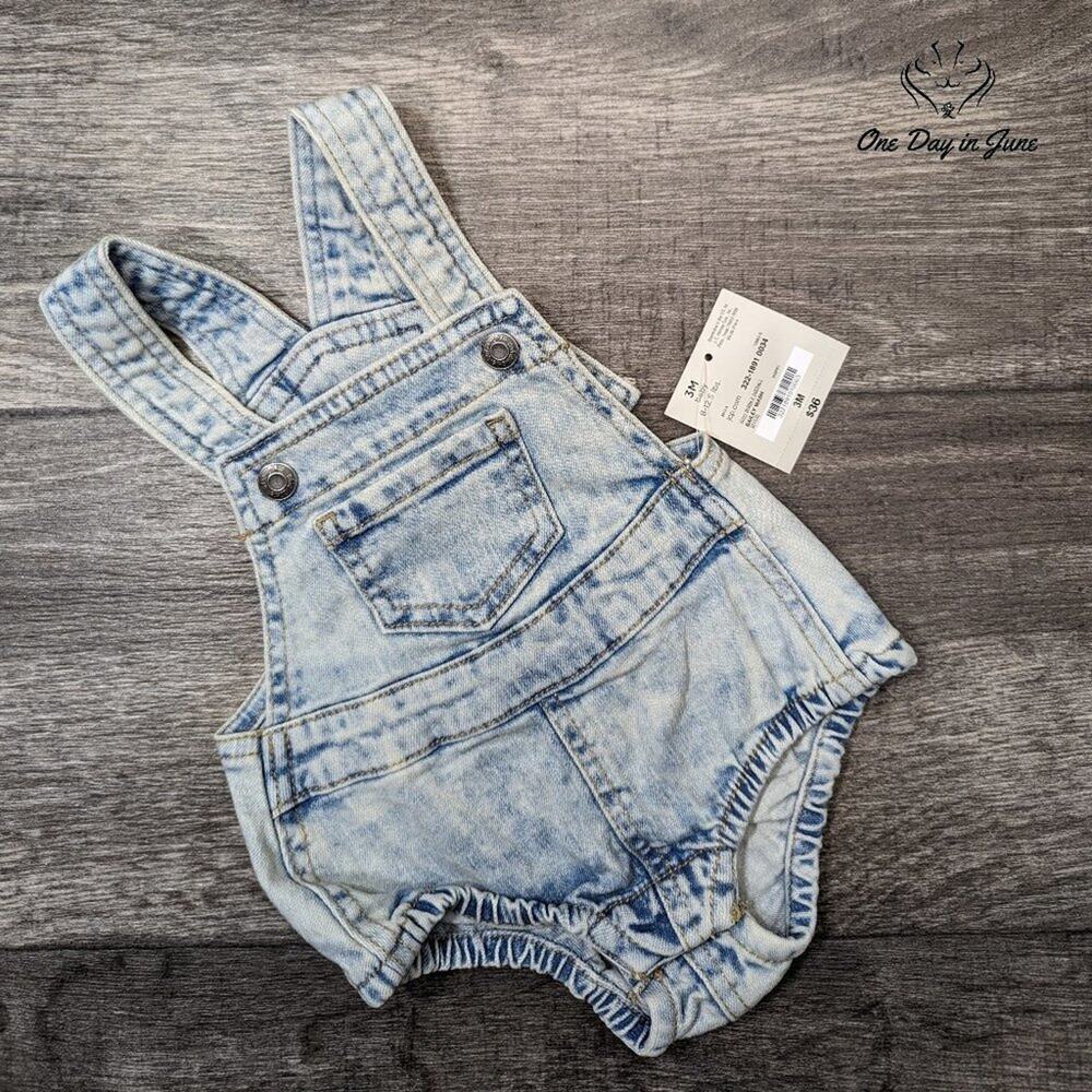 Okie Dokie Bailey Wash Overalls Size 3M (8-12 lbs)